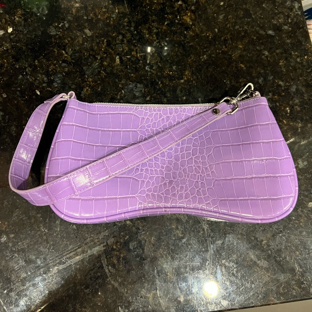 JW pei purple Eva croc bag